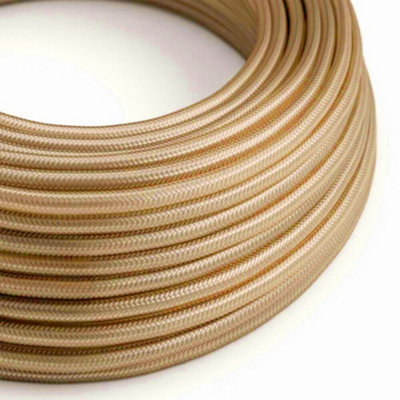 1M 2 Core Round Fabric Cable Electrical Wire Textile Braided Vintage Flex Cord For Diy Lamp Pendant Light Lighting Appliances from B&Q