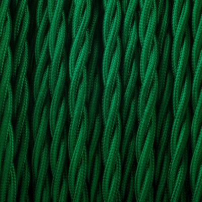 1M 2 Core Twisted Fabric Cable Electrical Wire Textile Braided Vintage Flex Cord For Diy Lamp Pendant Light Lighting Appliances from B&Q