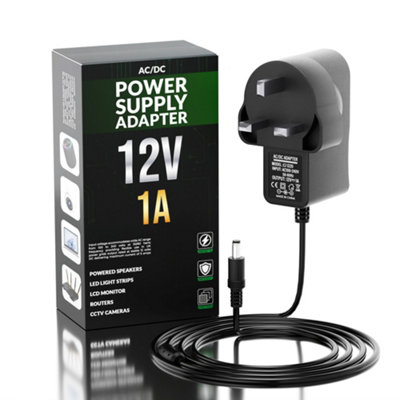  - 12V 1A Power Supply Adapter Uk Ac/dc Input 100-240V 12W 5.5mm X 2.1mm Switching Adaptor For Led Strip Light Cctv Cameras Keyboards