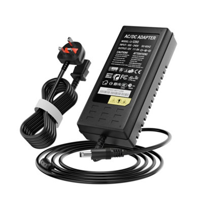 12V 8A 96W Power Adapter Uk Plug 5.5X2.1mm Ac Dc Supply For Led Strip Lights Cctv Cameras Router Indoor Use from B&Q