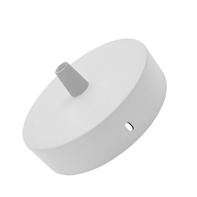White Ceiling Rose  Light Fitting 100mm Metal Single Outlet Cover Plate With Accessories For Chandeliers And Hanging Lamp from B&Q