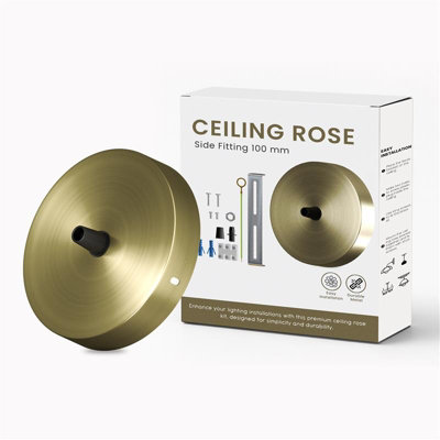 Ceiling Rose Light Fitting 100mm Metal Single Outlet Cover Plate With Accessories For Chandeliers And Wall Lamp from B&Q