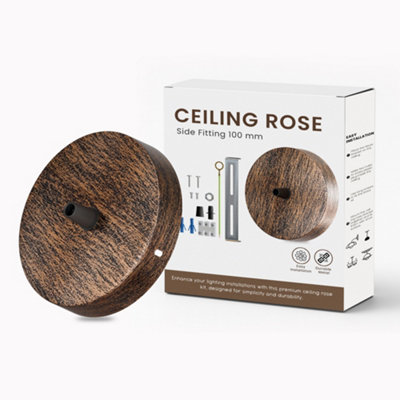 Ceiling Rose 100mm Metal Single Outlet Light Fitting Plate With Accessories For Ceiling And Wall Lamp from B&Q
