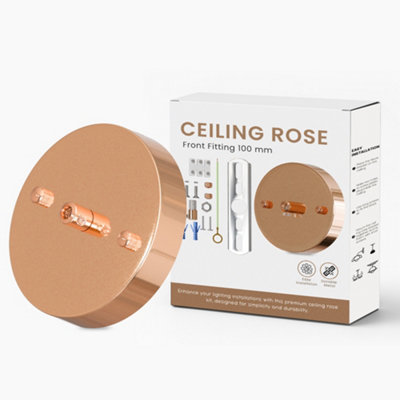 Ceiling Rose Light Fitting 100mm Metal Single Outlet Cover Plate With Accessories For Ceiling And Wall Lamp from B&Q