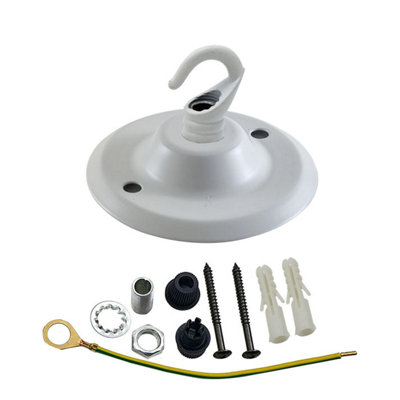 Vintage Ceiling Rose With Hook Round Metal Light Fitting 75mm Canopy Plate For Pendant Lights Chandeliers And Hanging Lamps from B&Q