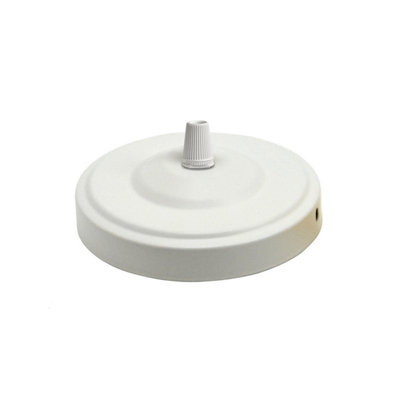 White Ceiling Rose Light Fitting 108mm Round Canopy Plate With Accessories For Vintage Pendant Lights Chandeliers And Hanging Lamp from B&Q