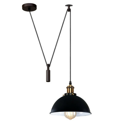  - Ledsone Pendant Light Black 2M Modern Hanging Lamp E27 Base 110-240V For Living Room & Kitchen