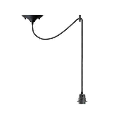  - Black 2M Vintage Industrial Single Head Spider Pendant Light E27 Ceiling Chandelier Without Bulb For Bedroom & Kitchen