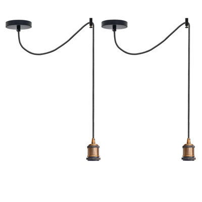  - Vintage Industrial 3 Head Spider Chandelier Kit Adjustable 2M E27 Pendant Light Ceiling Lamp For Unique Spaces