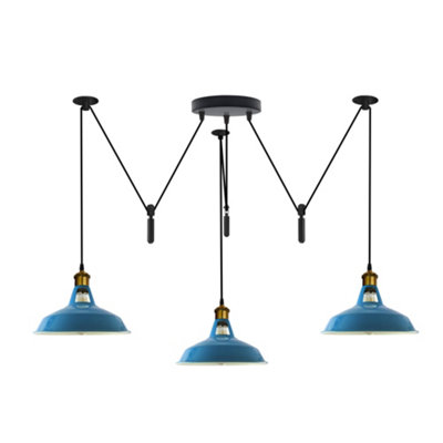  - Ledsone Pendant Light 3 Head Spider Design Modern E27 Hanging Lighting Blue For Cafe Bar Bulb Include