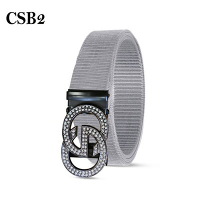 Nylon Tactical Canvas  Gray  Belt With Gg Sign Metal Buckle For Men  Perfect For Jeans Suits Uniforms & Daily Wear from B&Q