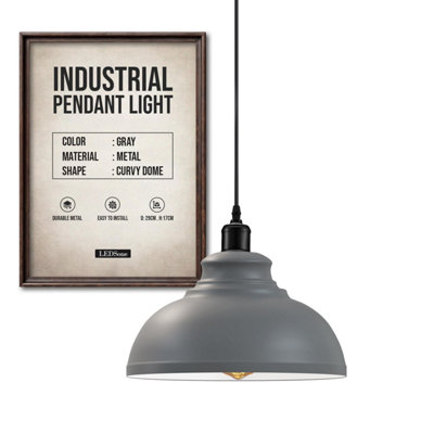 Ledsone Industrial Pendant Lamp Retro Chandelier Ceiling Lamp from B&Q