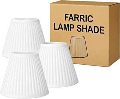 White 3Pack Fabric Coolie Lampshade 28Cm With Free A60 Led Bulb from B&Q