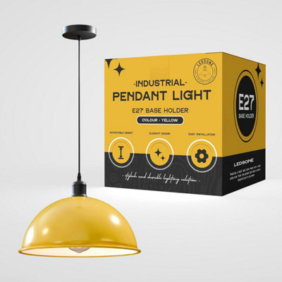  - Ledsone Industrial Vintage Retro Style Ceiling Hanging Pendant LightYellow