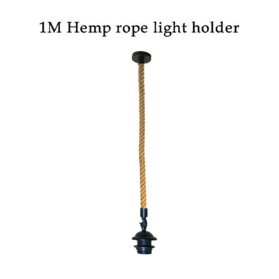  - Ledsone Vintage Hemp Rope And Metal Pendant Light E271M