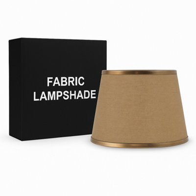 Drum Turmeric Burlap Coolie Lampshade 22Cm from B&Q