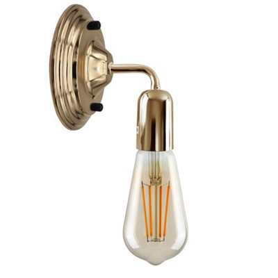 - Industrial Wall Light Vintage Metal Wall Sconce Lamp Led E27 Lighting Fixture French GoldWith Bulb