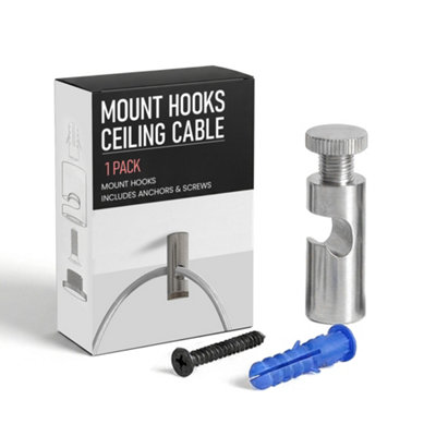 Ceiling  Cable Mount Hook For Pendant Light Cable Swag Chandelier Cord Holder For Spider LightingPlants from B&Q
