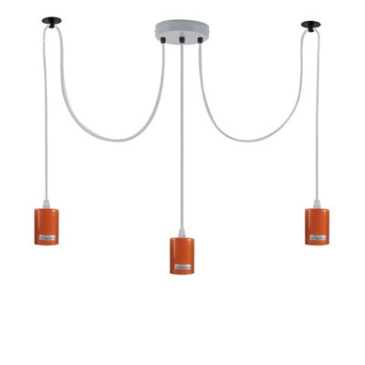 Ledsone 3 Heads Spider Light E27 Adjustable Diy Ceiling Spider Lamp Hanging Chandelier Light Modern Chic Pendant Light from B&Q