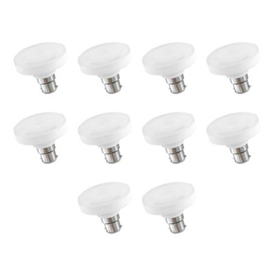  - Pack-10 Led T75 B22 R50 Reflector Spotlight Ses 12W (100W Equivalent) Cool White 6400K Non-Dimmable Bayonet Flat Bulb