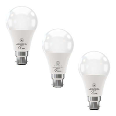  - Pack-3Led A55 B22 Base 5W (50W Equivalent) 55mm Diameter Non-Dimmable Cool White 6400K 550 Lumens Energy Saving Bulb