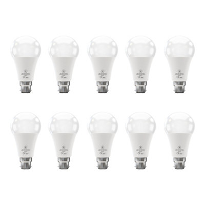  - Pack-10Led A95 B22 Base 22W (100W Equivalent) 95mm Diameter Non-Dimmable Cool White 6400K 2206 Lumens Energy Saving Bulb