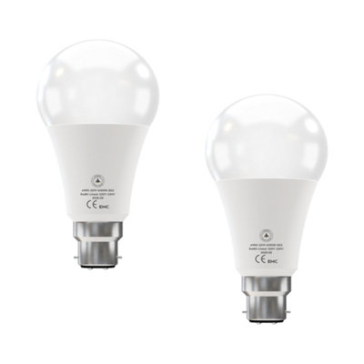  - Pack-2Led A95 B22 Base 22W(100W Equivalent) 95mm Diameter Non-Dimmable Cool White 6400K 2206 Lumens Energy Saving Bulb
