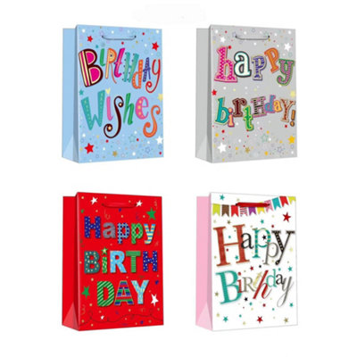 12Pcs Birthday Wish Gift Bags For Kids Small Party Favor Bags With Drawstrings For Candy Treats And Gifts from B&Q