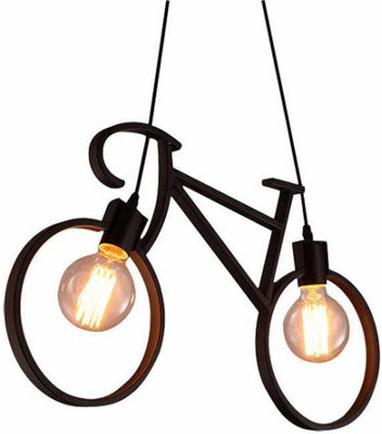  - Ledsone 2 Light Bicycle Chandelier Pendant Ceiling Light Adjustable Iron Fixture For Dining RoomBedroom