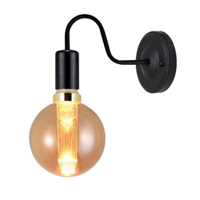 B&Q Vintage Wall Light Wall Sconce Lamp Fitting Fixtures With E27 Lamp Holder For Restaurant Bar Hotel Coffee Shop Decoration