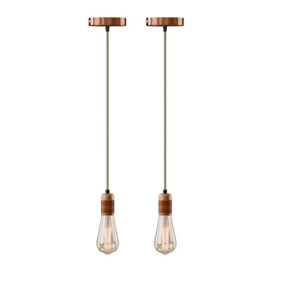 Ledsone Industrial Hemp Pendant Light E27 Base Ceiling Fixture 95Cm Adjustable Height For Living Room Bedroom from B&Q