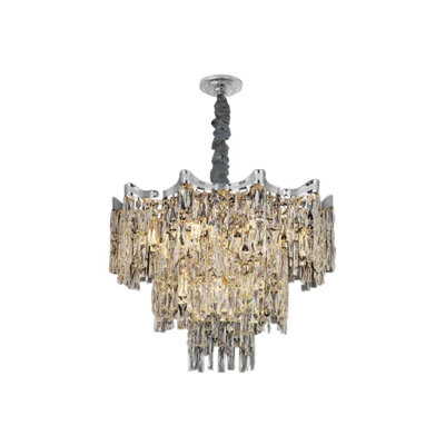 Ledsone Crystal Chandeliers Modern Contemporary Ceiling Lamp Lights Fixtures For Decor Light Fittings 40Cm from B&Q