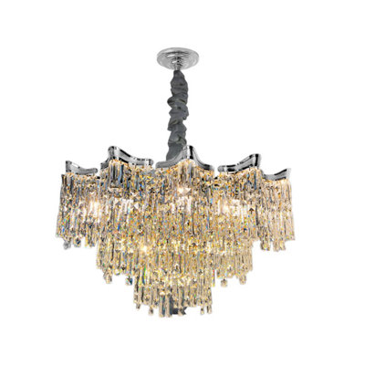 Ledsone Crystal Chandeliers Modern Contemporary Ceiling Lamp Lights Fixtures For Decor Light Fittings 50Cm from B&Q