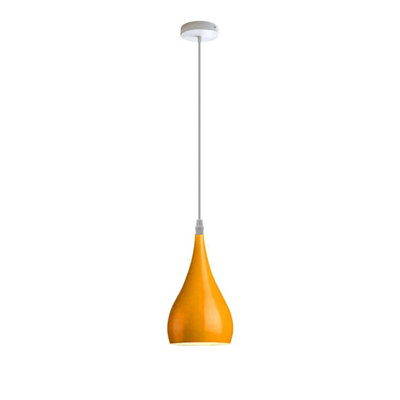 Ledsone Modern Teardrop Hanging Ceiling Light Red Pendant LampEyeball Design Modern Light Shades E27 Uk Lamp Fixture Yellow from B&Q