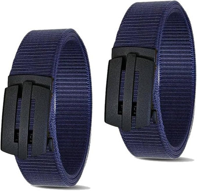 2 Pack Mens Heavy Duty Nylon Web Belt 120Cm Tactical Quick Release Buckle Adjustable Work Belt For Men Travel Hiking Everyday from B&Q