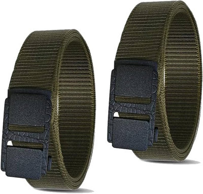 2 Pack Men Heavy Duty Nylon Web Belt 120Cm Tactical Quick Release Buckle Adjustable Work Belt For Men Travel Hiking Everyday from B&Q