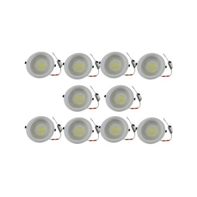  - Led Recessed Ceiling Spotlights Pack Of 10 30W Cool White 6000K Slim Dimmable Adjustable Downlights