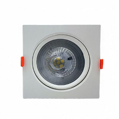 Led Recessed Ceiling Spotlight 12W Cool White 6000K Adjustable Slim Downlight Single Pack from B&Q