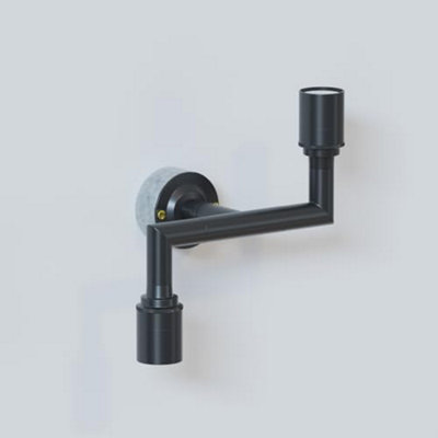 Industrial 2 Way Wall Lights 20mm Conduit Pipe Modern Dual Bulb Design Wall Scone E27 Lamp Holder Fitting Wall Lamp Fixture from B&Q