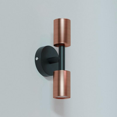  - Vintage Wall Lighting 2 Head Wall Sconce Rustic Indoor Copper Wall Light Fixture For Bathroom Bedside