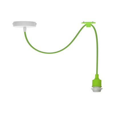 Light Green Modern Industrial Spider Pendant Light  Adjustable E27 Ceiling Lamp from B&Q