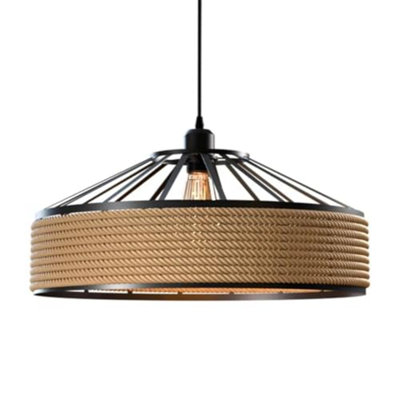 40Cm Lamp Shade For Ceiling Easy Fit Pendant Hemp Rope Lightshade Lampshade Living Room Lamp from B&Q