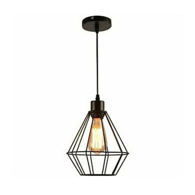 Ledsone Industrial Black Metal Pendant Light With E27 Bulb For Kitchen Loft Or Bar from B&Q