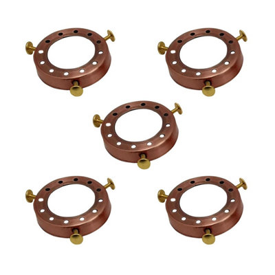  - 5 Pack Lamp Holder Adapter Ring 50mm Fitter Screw On Shade Holder For Pendant Lighting