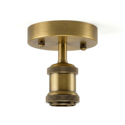 Single Head Fully Earth Ceiling Light Retro Semi Flush Mount E27 Lamp Holder Sconce Chandeliers Pendent Set from B&Q