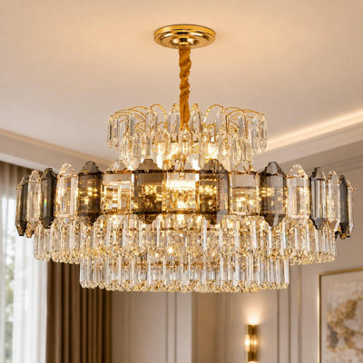  - Gold Chandelier Crystals Ceiling Lighting Fixtures