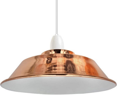Modern Rose Gold Bowl Lampshade 22Cm Metal Pendant Light Shade For Home Lighting from B&Q