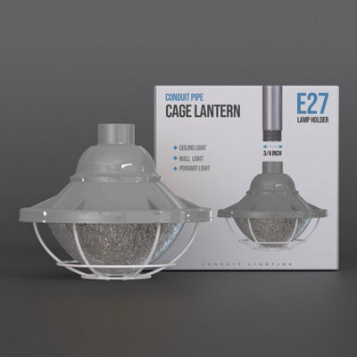 Industrial Ceiling Light Shade Metal 21Cm Grey Metal Vapor Tight Style 3/4 Inch Indoor Hanging Ceiling Pendant Light Shade from B&Q