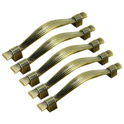 Brushed Brass Cabinet Handles 160mm Centre Pull Handles Doors Drawers Wardrobes from B&Q