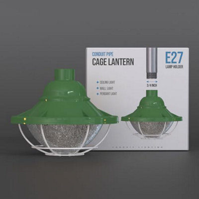 Industrial Ceiling Light Shade Metal 17Cm Green Fisherman Style Modern Indoor Hanging Ceiling Pendant Light Shade from B&Q